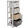 Storage cabinet with 4 wooden drawers by vidaXL, Lockers and storage cabinets - Ref: Foro24-242890, Price: 124,33 €, Discount: %