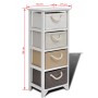 Storage cabinet with 4 wooden drawers by vidaXL, Lockers and storage cabinets - Ref: Foro24-242890, Price: 124,33 €, Discount: %