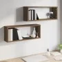 Kubische Wandregale 2 Stück braunes Eichenholz 60x15x23 cm von , Regale und Regale - Ref: Foro24-815930, Preis: 25,98 €, Raba...