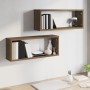 Kubische Wandregale 2 Stück braunes Eichenholz 60x15x23 cm von , Regale und Regale - Ref: Foro24-815930, Preis: 25,20 €, Raba...