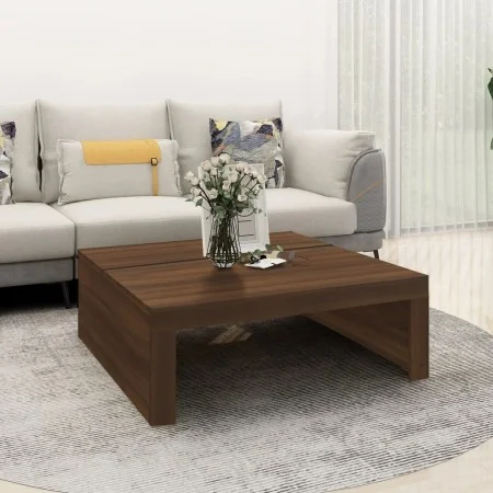 Mesa de centro madera contrachapada marrón roble 100x100x35 cm de , Mesas de centro - Ref: Foro24-815998, Precio: 78,32 €, De...