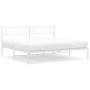 Metallbettgestell mit weißem Kopfteil 193x203 cm von , Betten und Lattenroste - Ref: Foro24-372332, Preis: 99,67 €, Rabatt: %
