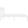 Metallbettgestell mit weißem Kopfteil 193x203 cm von , Betten und Lattenroste - Ref: Foro24-372332, Preis: 99,67 €, Rabatt: %