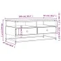 Engineered wood coffee table in brown oak, 100x51x45 cm by , Coffee table - Ref: Foro24-835288, Price: 82,41 €, Discount: %