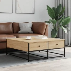 Center table made of Sonoma oak engineered wood 100x99x40 cm by , Coffee table - Ref: Foro24-835295, Price: 75,83 €, Discount: %