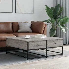 Graue Sonoma-Ingenieurholz-Couchtisch 100x99x40 cm von , Couchtisch - Ref: Foro24-835297, Preis: 77,50 €, Rabatt: %
