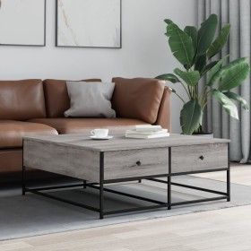 Mesa de centro madera de ingeniería gris Sonoma 100x99x40 cm by , Coffee table - Ref: Foro24-835297, Price: 78,44 €, Discount: %