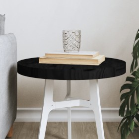 Tablero de mesa redondo madera maciza de pino negro Ø40x3 cm
