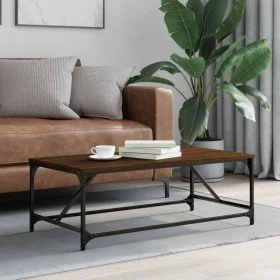 Mesa de centro madera contrachapada marrón roble 100x50x35 cm de , Mesas de centro - Ref: Foro24-835333, Precio: 45,02 €, Des...