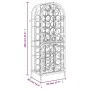 Black wrought iron wine rack for 41 bottles, measuring 45x36x120 cm. by , Wine racks - Ref: Foro24-358370, Price: 143,19 €, D...