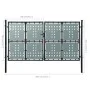 Schwarzes Gartenzauntor 300x200 cm von vidaXL, Gartentore - Ref: Foro24-141693, Preis: 533,11 €, Rabatt: %
