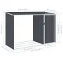 Cobertizo jardín leña antracita acero galvanizado 245x98x159cm de , Cobertizos - Ref: Foro24-46295, Precio: 153,90 €, Descuen...