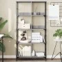 Engineered wood bookshelf in Sonoma grey, 78.5x33x153 cm by , Bookcases and shelves - Ref: Foro24-835257, Price: 80,01 €, Dis...