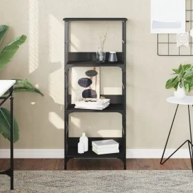 Engineered wood black shelf 50x33x117.5 cm by , Bookcases and shelves - Ref: Foro24-835269, Price: 47,78 €, Discount: %