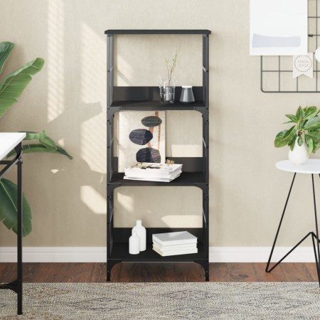 Regal aus schwarzem Holzwerkstoff 50x33x117,5 cm von , Bücherregale und Regale - Ref: Foro24-835269, Preis: 46,43 €, Rabatt: %