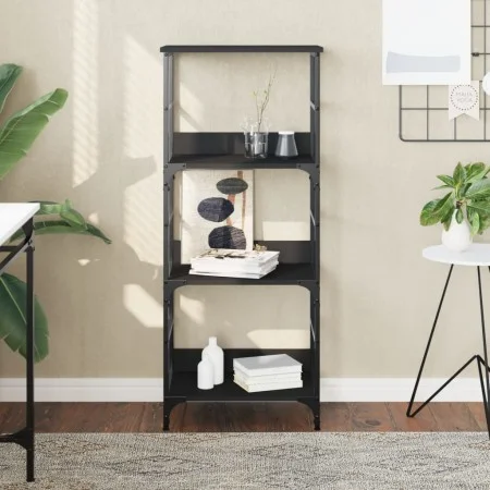 Regal aus schwarzem Holzwerkstoff 50x33x117,5 cm von , Bücherregale und Regale - Ref: Foro24-835269, Preis: 47,73 €, Rabatt: %