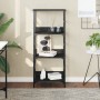 Regal aus schwarzem Holzwerkstoff 50x33x117,5 cm von , Bücherregale und Regale - Ref: Foro24-835269, Preis: 46,43 €, Rabatt: %