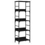 Regal aus schwarzem Holzwerkstoff 50x33x153 cm von , Bücherregale und Regale - Ref: Foro24-835274, Preis: 64,77 €, Rabatt: %