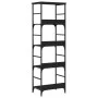 Regal aus schwarzem Holzwerkstoff 50x33x153 cm von , Bücherregale und Regale - Ref: Foro24-835274, Preis: 64,77 €, Rabatt: %