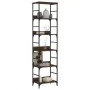 Wooden engineering brown oak shelf 50x33x188.5 cm by , Bookcases and shelves - Ref: Foro24-835283, Price: 72,60 €, Discount: %