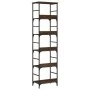 Wooden engineering brown oak shelf 50x33x188.5 cm by , Bookcases and shelves - Ref: Foro24-835283, Price: 72,60 €, Discount: %