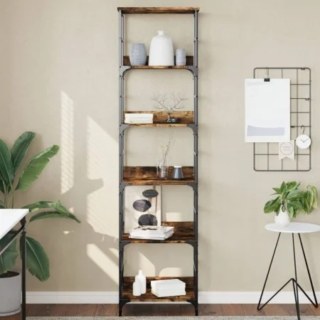 Engineered smoked oak wood bookshelf 50x33x188.5 cm by , Bookcases and shelves - Ref: Foro24-835281, Price: 72,89 €, Discount: %