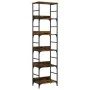 Regal aus geräucherter Eiche 50x33x188,5 cm von , Bücherregale und Regale - Ref: Foro24-835281, Preis: 72,89 €, Rabatt: %