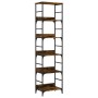 Regal aus geräucherter Eiche 50x33x188,5 cm von , Bücherregale und Regale - Ref: Foro24-835281, Preis: 76,46 €, Rabatt: %