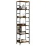 Engineered smoked oak wood bookshelf 50x33x188.5 cm by , Bookcases and shelves - Ref: Foro24-835281, Price: 72,89 €, Discount: %
