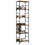 Regal aus geräucherter Eiche 50x33x188,5 cm von , Bücherregale und Regale - Ref: Foro24-835281, Preis: 76,46 €, Rabatt: %