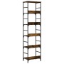 Engineered smoked oak wood bookshelf 50x33x188.5 cm by , Bookcases and shelves - Ref: Foro24-835281, Price: 76,46 €, Discount: %
