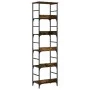 Engineered smoked oak wood bookshelf 50x33x188.5 cm by , Bookcases and shelves - Ref: Foro24-835281, Price: 72,89 €, Discount: %
