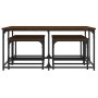 Mesas de centro apilables 5 pzas madera ingeniería roble marrón by , Coffee table - Ref: Foro24-835338, Price: 76,56 €, Disco...