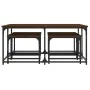 Stapelbare Couchtische, 5-teiliges Set aus Eichenholz in Braun. von , Couchtisch - Ref: Foro24-835338, Preis: 76,56 €, Rabatt: %