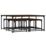 Mesas de centro apilables 5 pzas madera ingeniería roble marrón by , Coffee table - Ref: Foro24-835338, Price: 76,56 €, Disco...