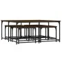 Stapelbare Couchtische, 5-teiliges Set aus Eichenholz in Braun. von , Couchtisch - Ref: Foro24-835338, Preis: 76,56 €, Rabatt: %