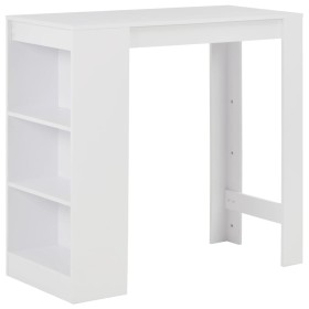 Hoher Küchentisch mit weißem Regal 110x50x103 cm von , Küchen- und Esstische - Ref: Foro24-280211, Preis: 100,14 €, Rabatt: %