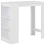 Mesa alta de cocina con estantería blanco 110x50x103 cm de , Mesas de cocina y de comedor - Ref: Foro24-280211, Precio: 99,07...