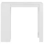 Mesa alta de cocina con estantería blanco 110x50x103 cm de , Mesas de cocina y de comedor - Ref: Foro24-280211, Precio: 99,07...