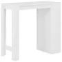 Mesa alta de cocina con estantería blanco 110x50x103 cm de , Mesas de cocina y de comedor - Ref: Foro24-280211, Precio: 99,07...