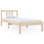 Estructura de cama madera maciza 75x190 cm de , Camas y somieres - Ref: Foro24-814844, Precio: 90,05 €, Descuento: %