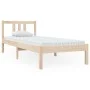 Solid wood bed frame 75x190 cm by , Beds and slatted bases - Ref: Foro24-814844, Price: 86,37 €, Discount: %