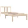 Solid wood bed frame 75x190 cm by , Beds and slatted bases - Ref: Foro24-814844, Price: 86,37 €, Discount: %