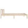 Solid wood bed frame 75x190 cm by , Beds and slatted bases - Ref: Foro24-814844, Price: 86,37 €, Discount: %