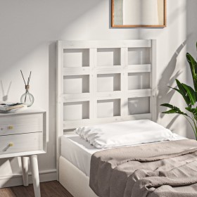 Bettkopfteil aus massivem weißem Kiefernholz, 80,5 x 4 x 100 cm von , Kopf- und Fußteile - Ref: Foro24-817866, Preis: 36,86 €...