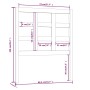 Bettkopfteil aus massivem weißem Kiefernholz, 80,5 x 4 x 100 cm von , Kopf- und Fußteile - Ref: Foro24-817866, Preis: 36,86 €...