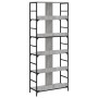 Estantería de madera de ingeniería gris Sonoma 78,5x33x188,5 cm