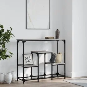Sonoma gray engineered wood console table 89.5x28x76 cm by , Side tables - Ref: Foro24-833386, Price: 52,39 €, Discount: %