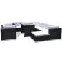 Garden furniture set 10 pieces and black synthetic rattan cushions by vidaXL, Garden sets - Ref: Foro24-41878, Price: 947,43 ...