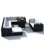 10-teiliges Gartenmöbel-Set und Kissen Kunstrattan schwarz von vidaXL, Gartensets - Ref: Foro24-41878, Preis: 964,90 €, Rabat...